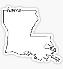 Louisiana Home State Outline Sticker