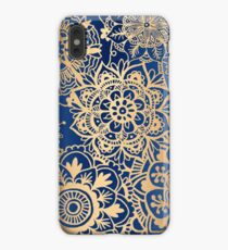 Blue and Gold Mandala Pattern iPhone XS Max Case