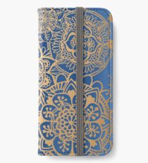 Blue and Gold Mandala Pattern iPhone Wallet/Case/Skin
