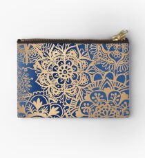 Blue and Gold Mandala Pattern Studio Pouch