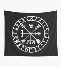 Vegvísir PATH GUIDE and Elder Futhark RUNES Wall Tapestry