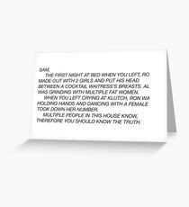 the letter Greeting Card