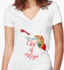 Florida City of Hope Women's Fitted V-Neck T-Shirt