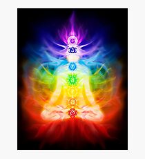 Chakras and energy flow on human body art photo print Photographic Print