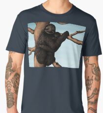 Happy Sloth with Cute Baby Men's Premium T-Shirt