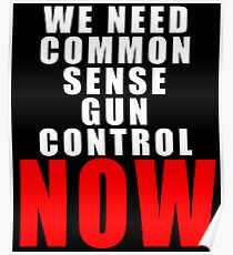 WE NEED COMMON SENSE GUN CONTROL Poster