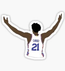 Pegatina Joel Embiid abraza a la multitud