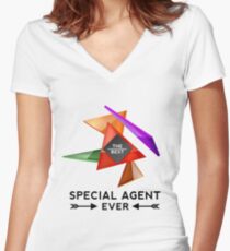SPECIAL AGENT - NICE DESIGN FOR YOU Women's Fitted V-Neck T-Shirt