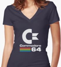 Commodore 64 Logo Merchandise Women's Fitted V-Neck T-Shirt