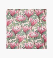 Painted King Proteas on Cream Scarf
