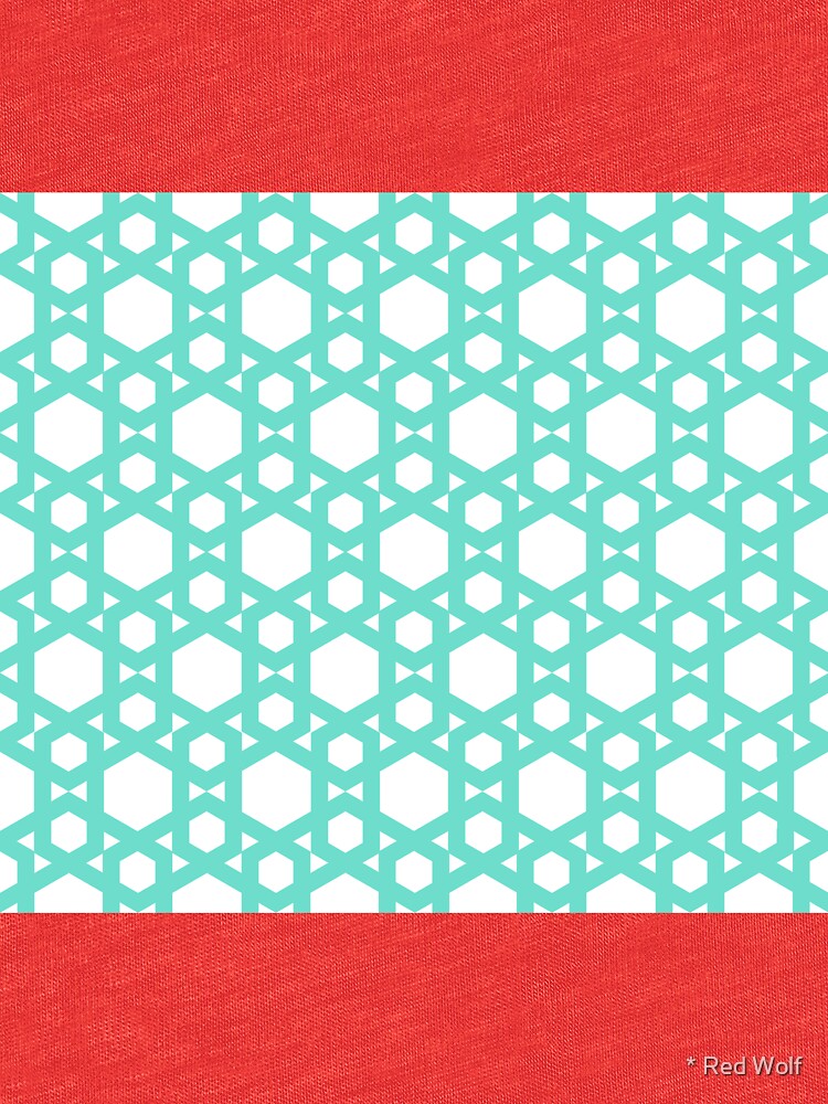Geometric Pattern: Hexagon: Blue by redwolfoz