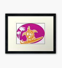 Surfing Framed Print