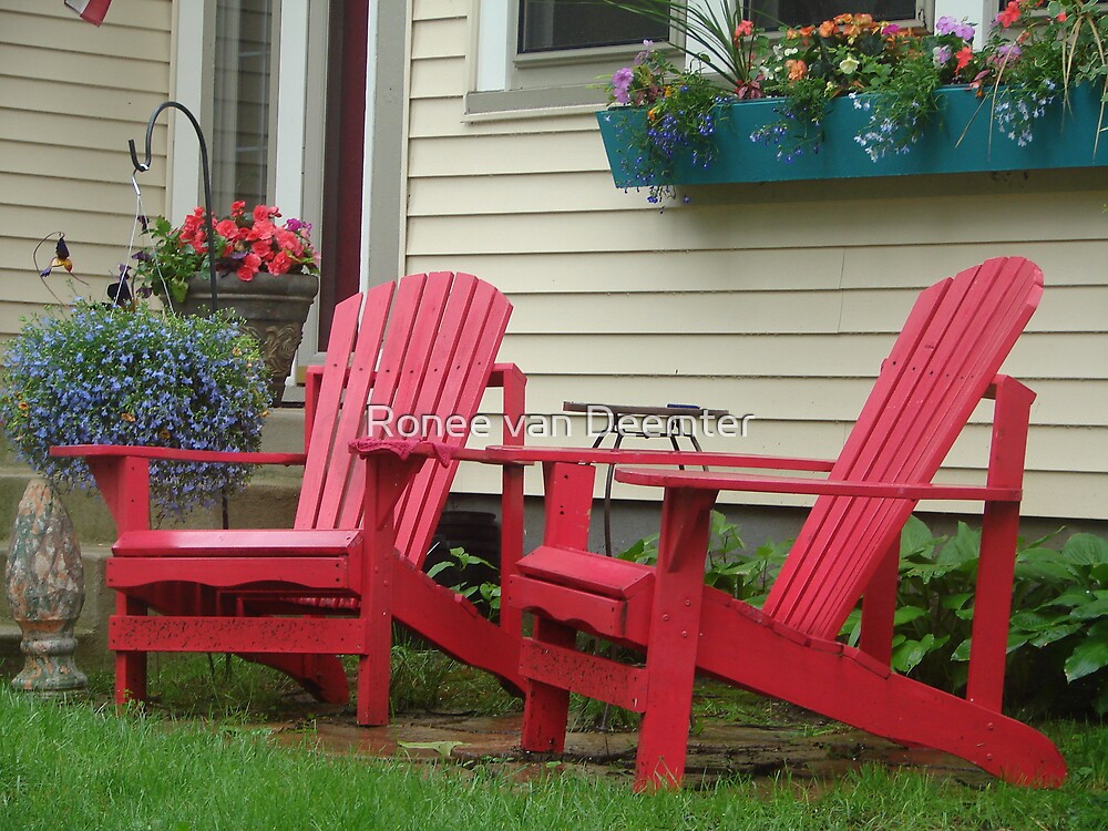 "Adirondack chairs in Milwaukee, Wisconsin" by Ronee van Deemter