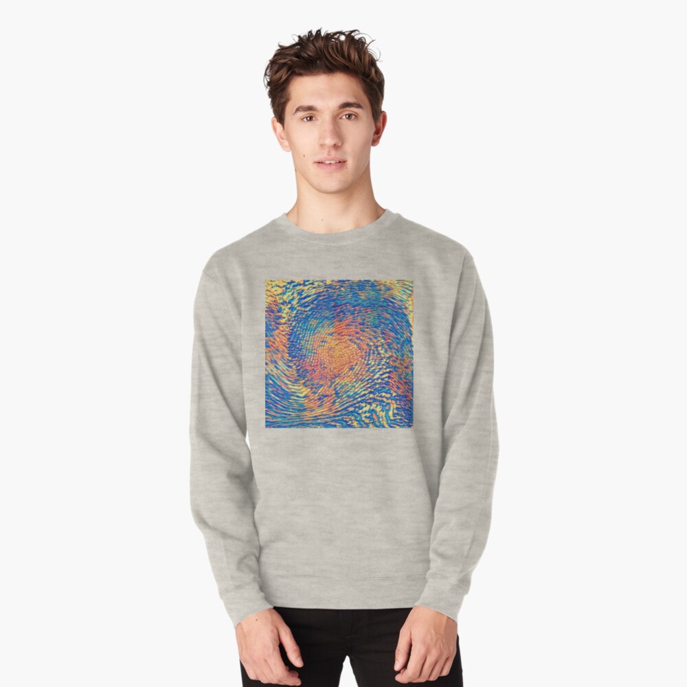 Abstract Wave Pullover Sweatshirt