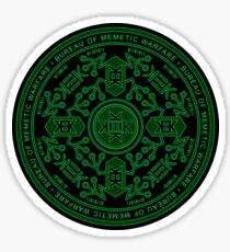 Bureau of Memetic Warfare Circle -green- Sticker