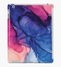 Pondering- Blush and Blue- Alcohol ink painting iPad Case/Skin