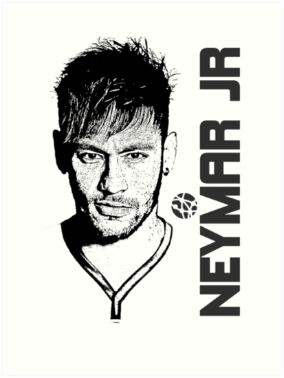 "Neymar JR - Schwarz / Weiß" Kunstdrucke von xnnovate ...