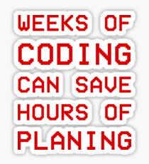 Coding-Planing design Sticker