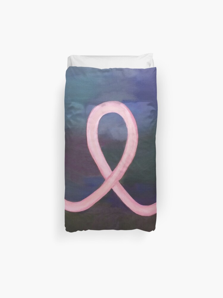 Supportive Pale Pink Breast Cancer Ribbon On Jewel Tone Background