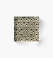 Art deco, fan pattern, vintage,1920 era, gold,black,elegant,chic,The Great Gatsby,modern,trendy,girly Acrylic Block