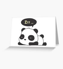 Sleeping panda Greeting Card
