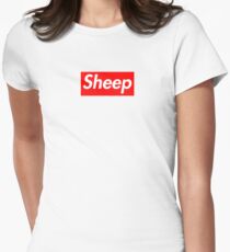 Sheep (iDubbbz Merch) Supreme Women's Fitted T-Shirt