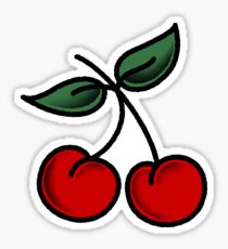 Traditional Folk Art Cherries Sticker