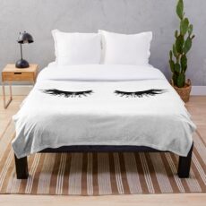 Wimpern drucken Fleecedecke