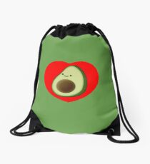 Niedliche Avocado Im Roten Herzen Turnbeutel