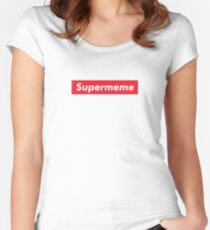 Supermeme - Supreme parody Women's Fitted Scoop T-Shirt