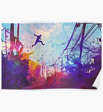 Parkour Urban Hindernisparcours Poster
