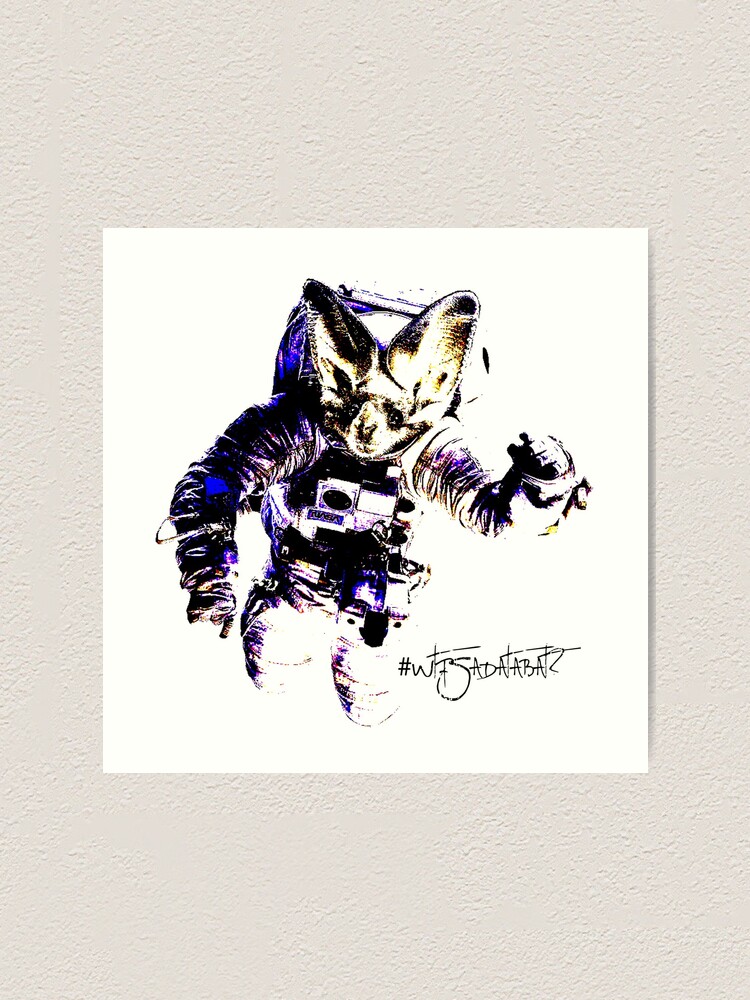 Alternate view of Databat in Space Art Print