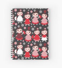 Flamenco dancers on black Spiral Notebook