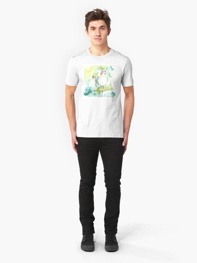 Alternate view of Cockatiel Pairing Slim Fit T-Shirt