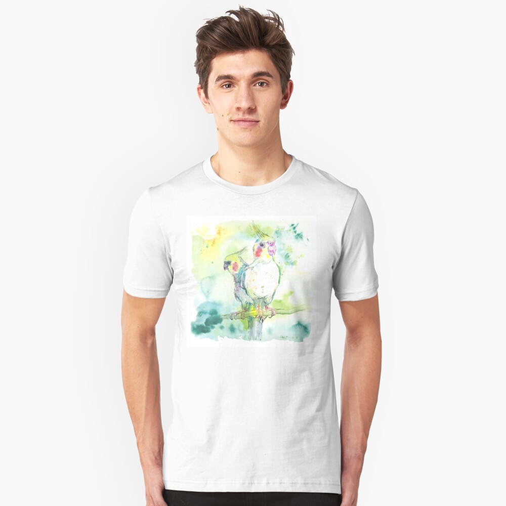 Cockatiel Pairing Slim Fit T-Shirt