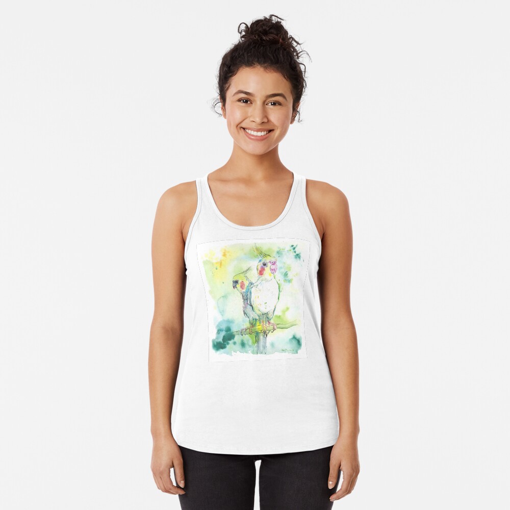 Cockatiel Pairing Racerback Tank Top