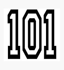 101, TEAM SPORTS, NUMBER 101, one o one, Competition Photographic Print