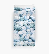 Muscheln Teal Bettbezug