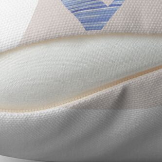 Alternate view of Letter W Blue Watercolor Stripes Monogram Initial Throw Pillow