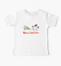 Meow Christmas tree Baby Tee