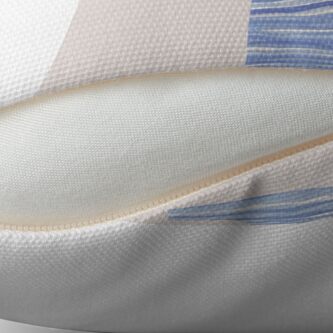 Alternate view of Letter T Blue Watercolor Stripes Monogram Initial Throw Pillow