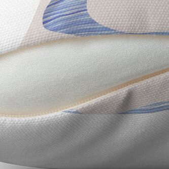 Alternate view of Letter G Blue Watercolor Stripes Monogram Initial Throw Pillow