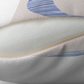 Alternate view of Letter C Blue Watercolor Stripes Monogram Initial Throw Pillow