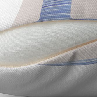 Alternate view of Letter B Blue Watercolor Stripes Monogram Initial Throw Pillow