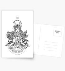 Inktober 2017 Day 3: The High Priestess Postcards