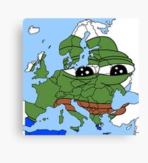 Pepe der Frosch - Europa Meme Leinwanddruck