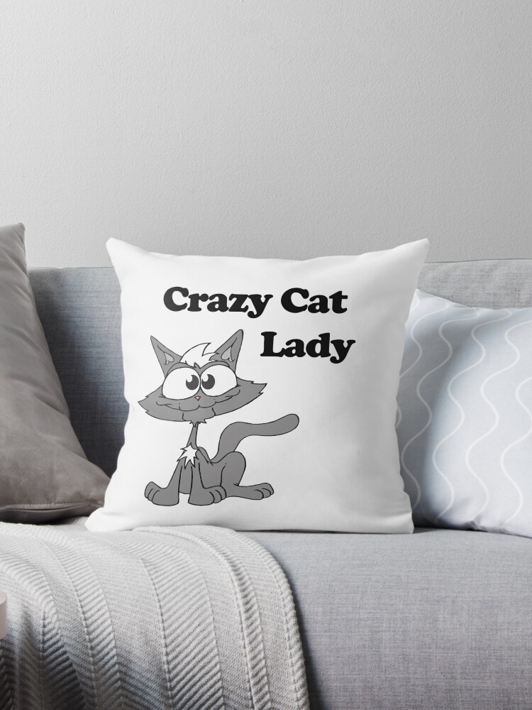 cat lady pillow