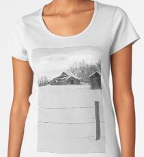 Shacks Winter Scene Women's Premium T-Shirt