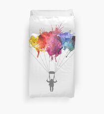 Skydiver parachute, parachuting Tee / Fallschirmspringer, Fallschirmspringen. Gleitschirm, Gleitschirmfliegen. Bettbezug