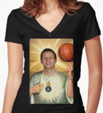 Joe Ingles, Jazz Jesus Women's Fitted V-Neck T-Shirt